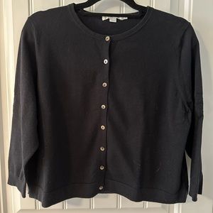 Boden Favorite Cardigan 3/4 Sleeve Black Size XL